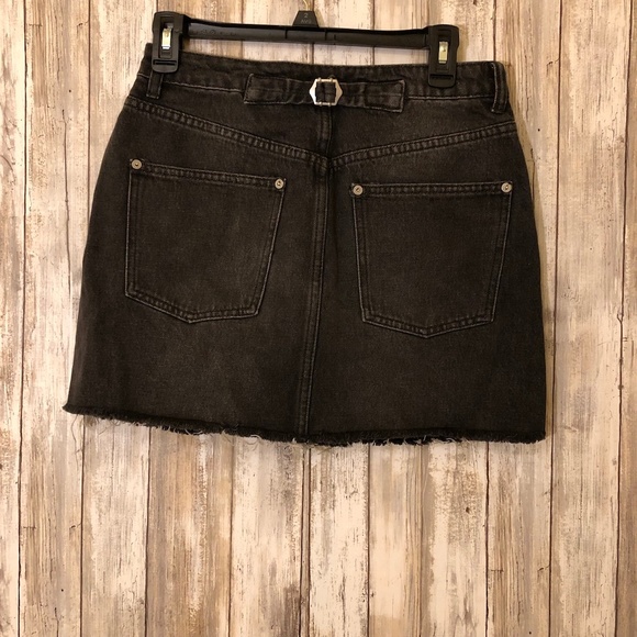 ☘️Sale☘️Free People Black Rugged A-line Skirt - Picture 3 of 6